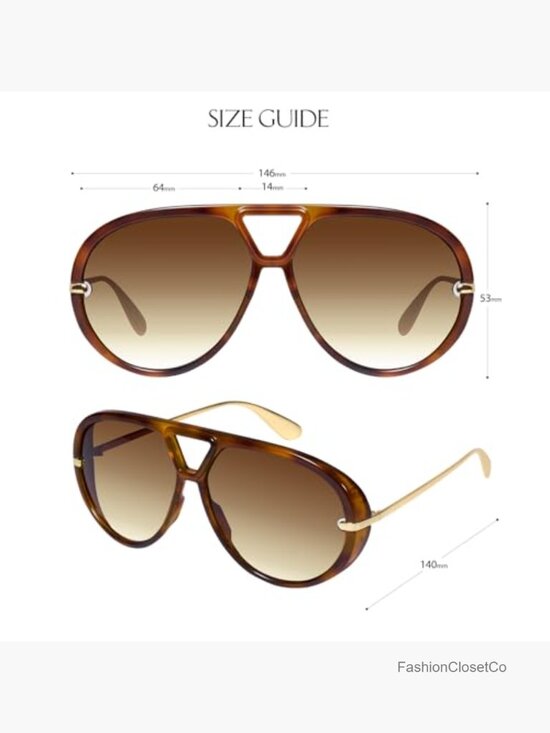 Oversized Aviator Sunglasses with UV400 Protection, Plastic and Metal Frame main image 6